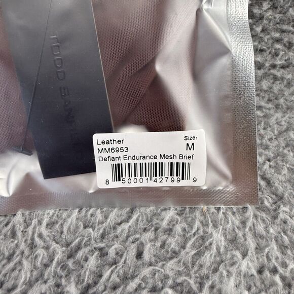 Todd Sanfield Brief Underwear mens Medium Brown Defiant Endurance Mesh NEW - Picture 3 of 8